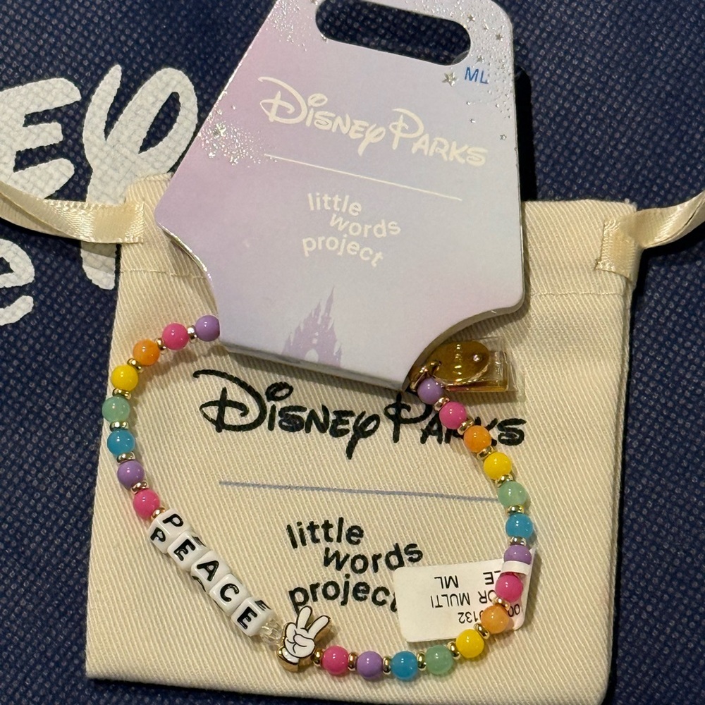 Disney Little Words Project Bracelet - Peace NWT